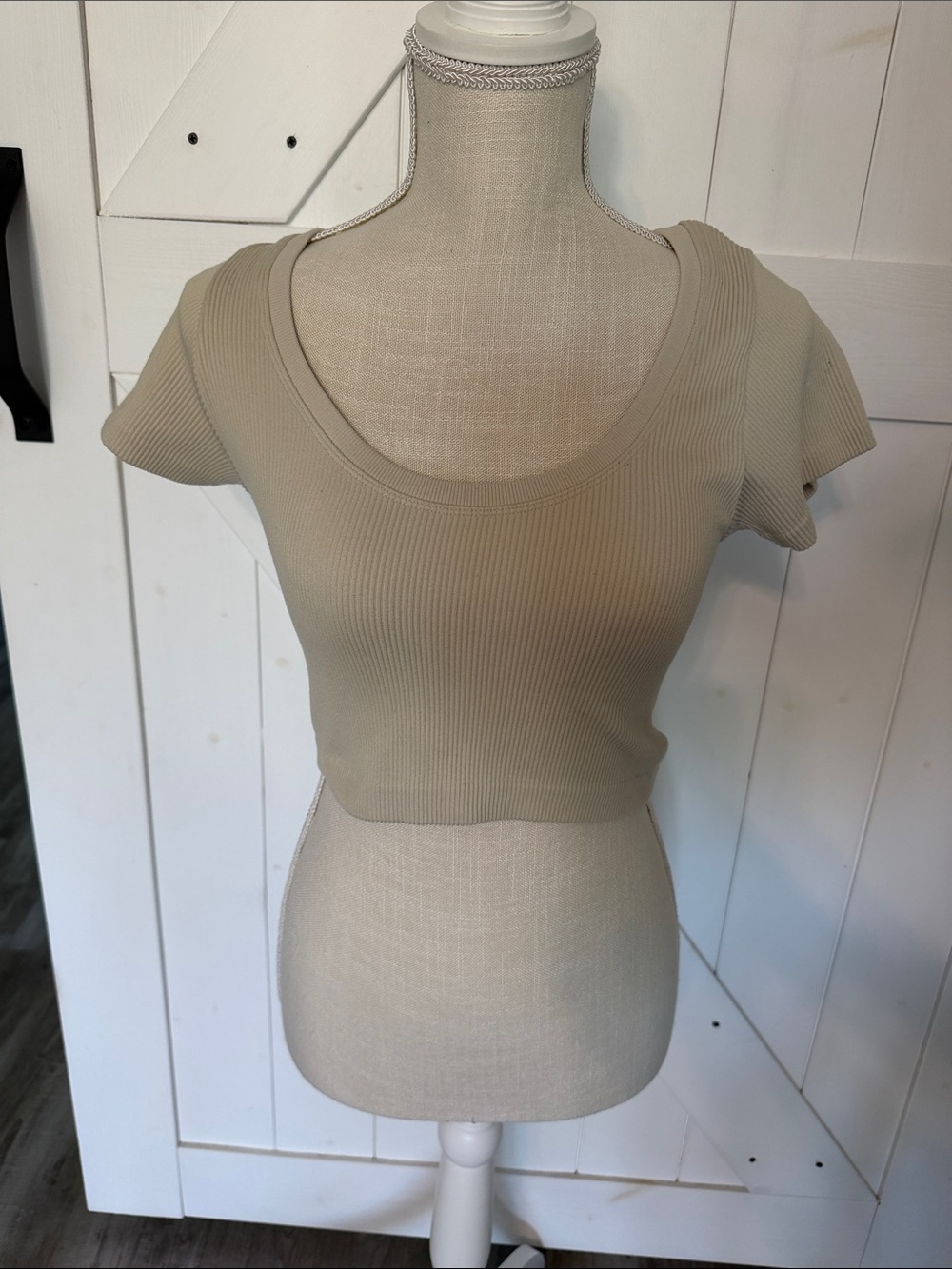 Women’s Aerie cropped ribbed t shirt